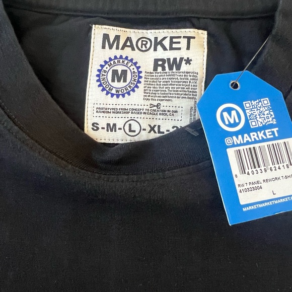 Market Reworked 6 Panel T-shirt size LG - Picture 6 of 10